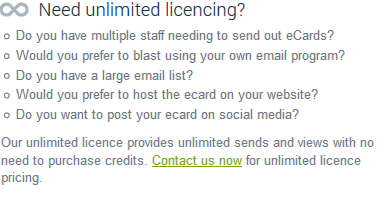 Unlimited eCard Licence